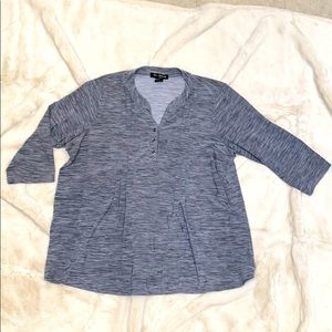Elie McCarthy Heather’s grey blouse 1X